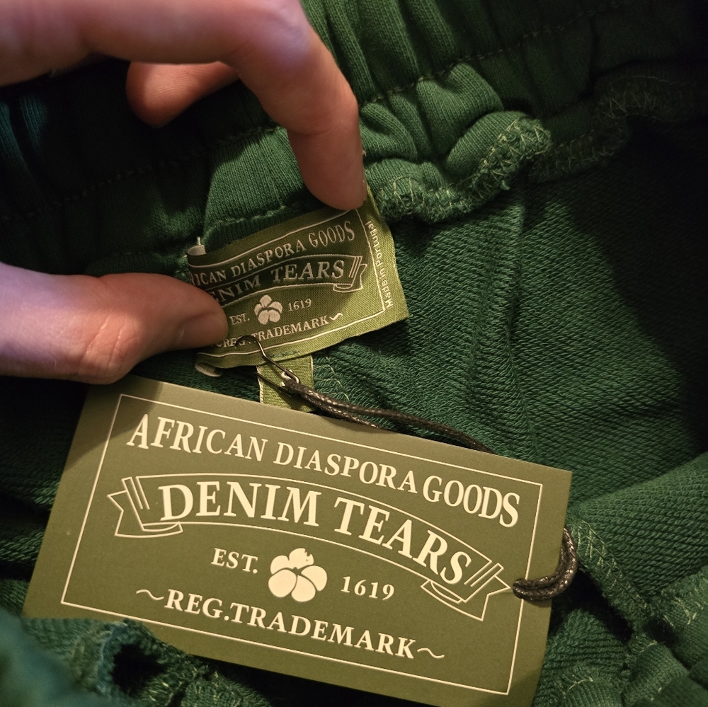 Denim tears sweatpants green - Picture 2 of 4